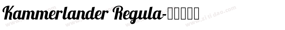 Kammerlander Regula字体转换